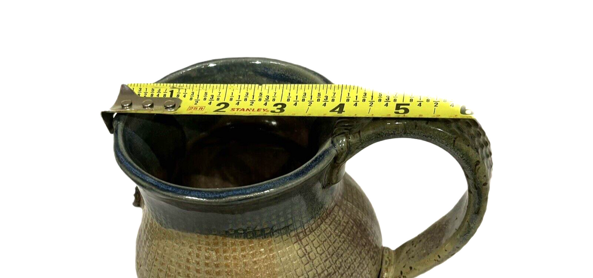 Christine Winokur Signed Handmade Belly Mug Stoneware Rustic Pottery Coffee Cup