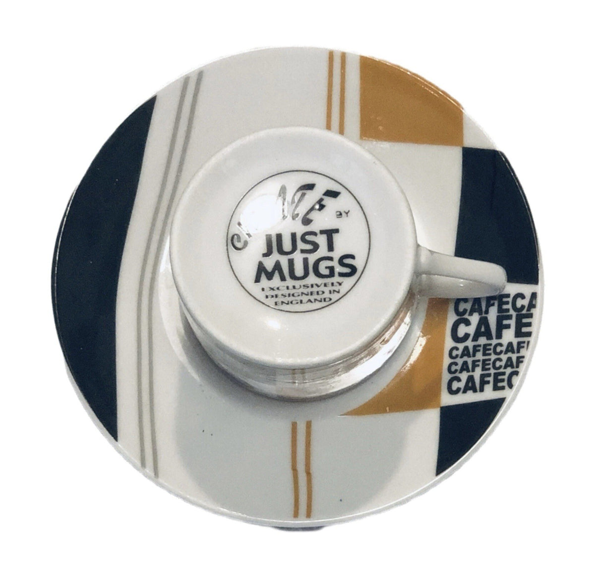 Create by Just Mugs Espresso Cups & Saucers Set of 6 Colorful Café Art