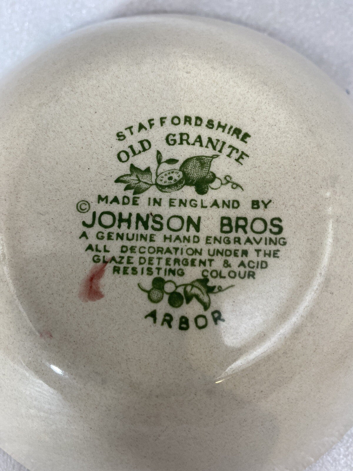 Staffordshire 4-Berry Fruit Bowls Old Granite Johnson Brothers Arbor 5”D England
