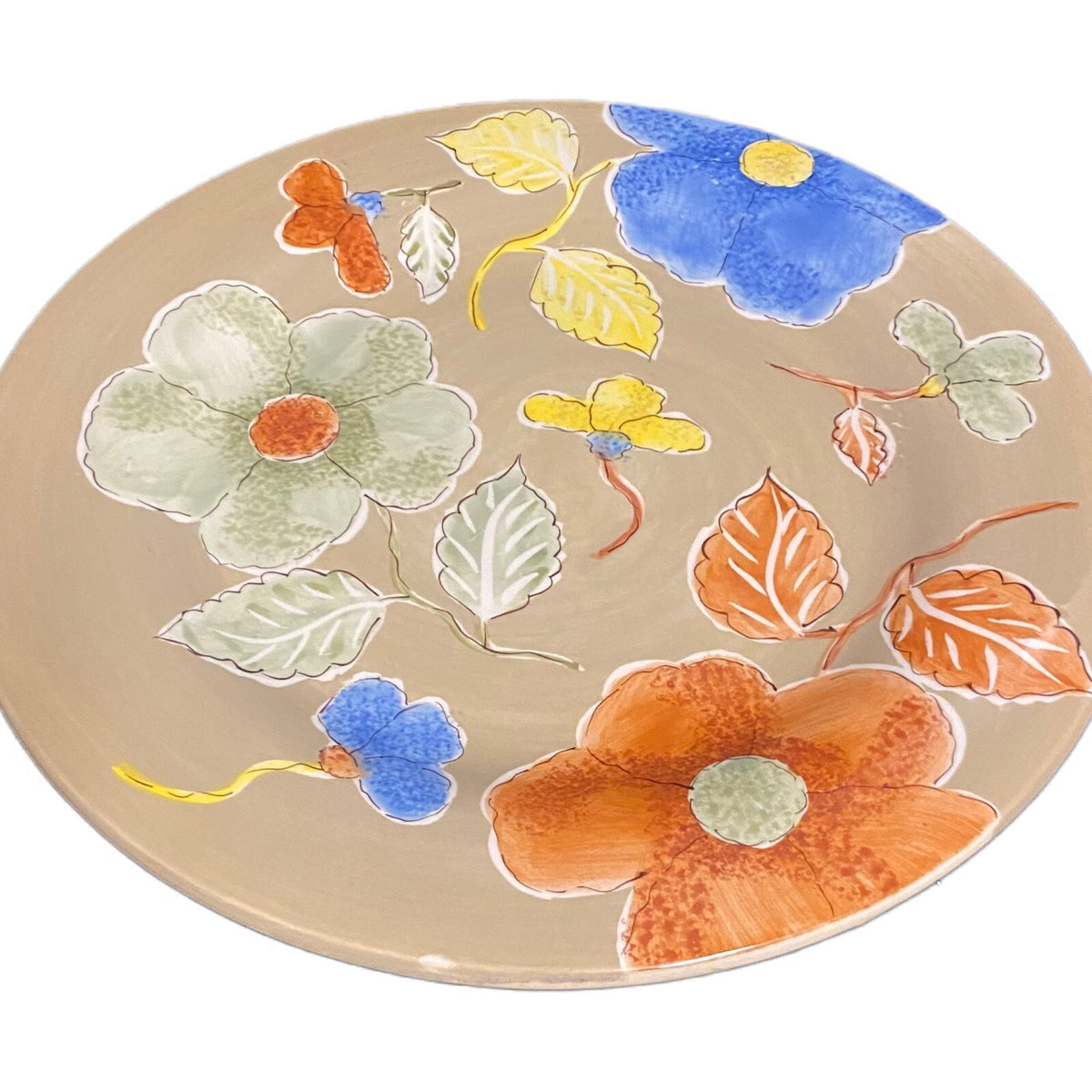 Laurie Gates LES FLEUR 4-Salad Plates Gourmet Home Accent Ceramic Floral Dish