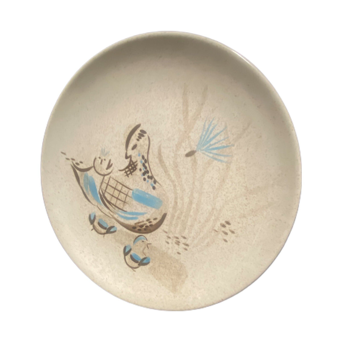 Vintage RED WING Dinner Plates Bob White Quail Stoneware Mid Century 10 3/4”D
