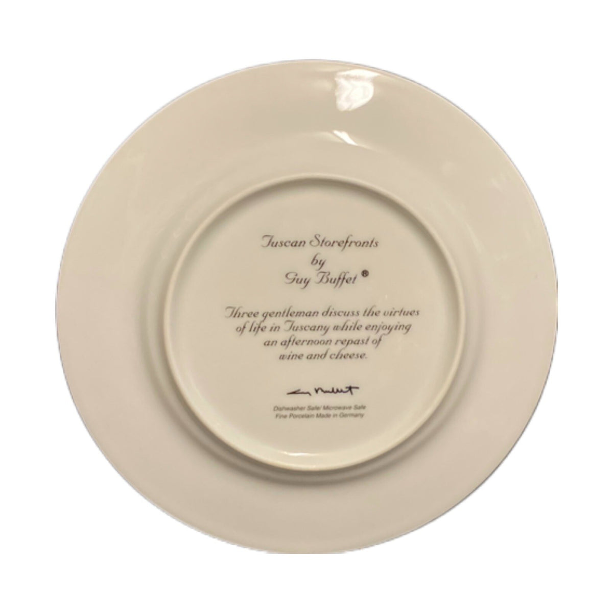 GUY Buffet TUSCAN STOREFRONTS 6 Salad Dessert Plates Porcelain Germany 8" D