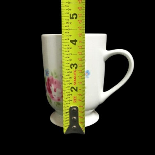 Gibson Designs HEAVENLY ROSE 4-Mugs 12 Oz Pink Roses Flowers Coffee Tea Cup