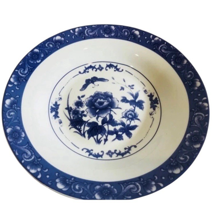 Baum Brothers Blue Rose Set of 4 Soup Bowls or 3 Saucers Replacement