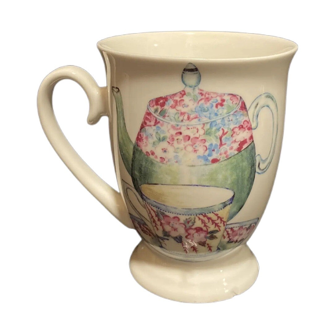 STECHCOL Mug Gracie China Bone Teapot Design Pedestal Coastline Designs Cup