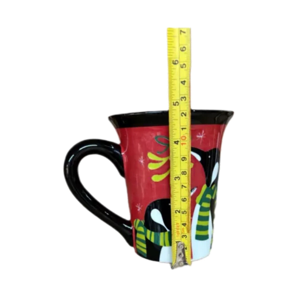 STEPHANIE STOUFFER 4-Mugs Penguins Certified Int’l Ceramic Red Coffee Tea Cups