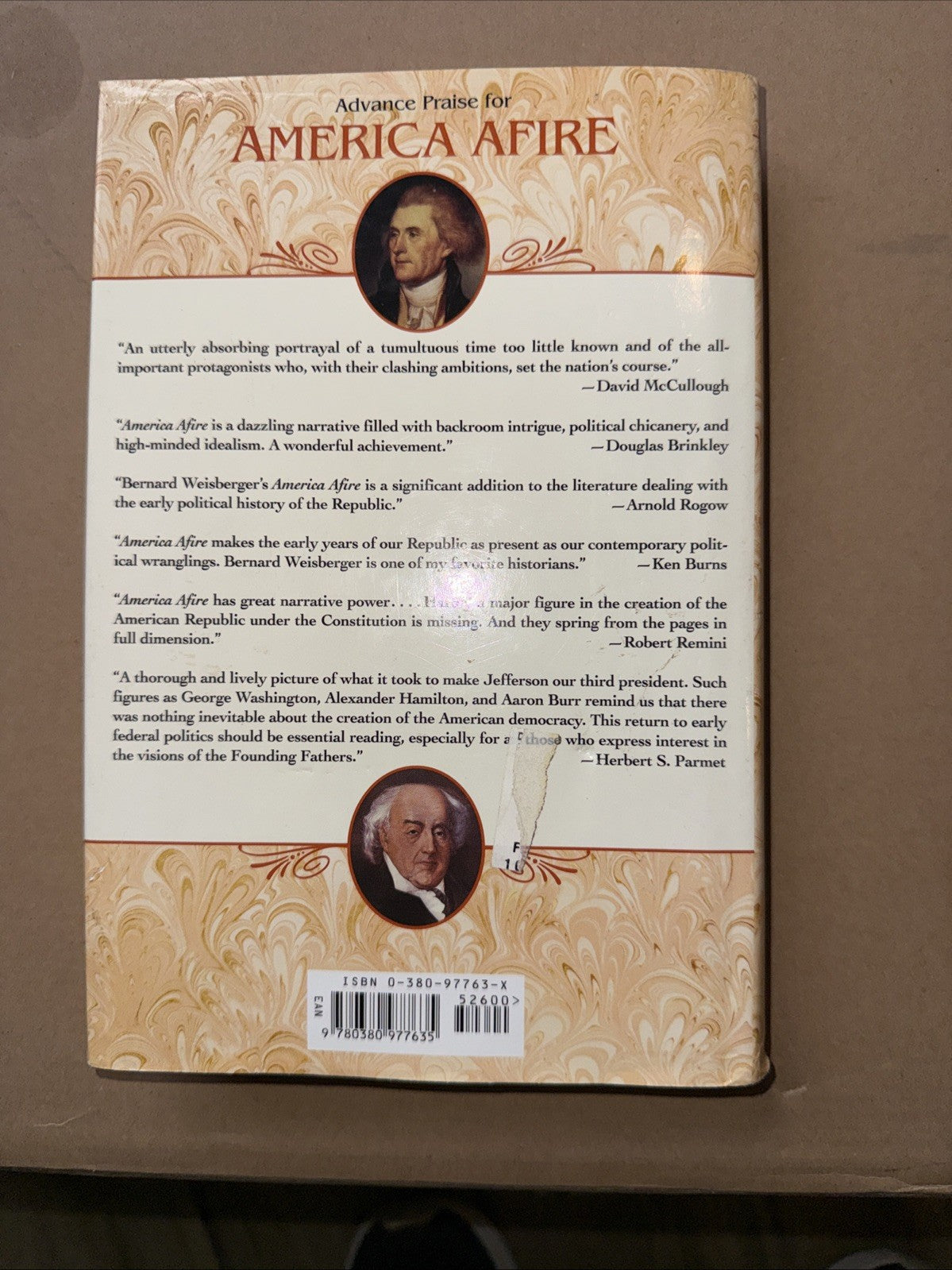 America Afire : Jefferson, Adams, and the Revolutionary Election of 1800 by...