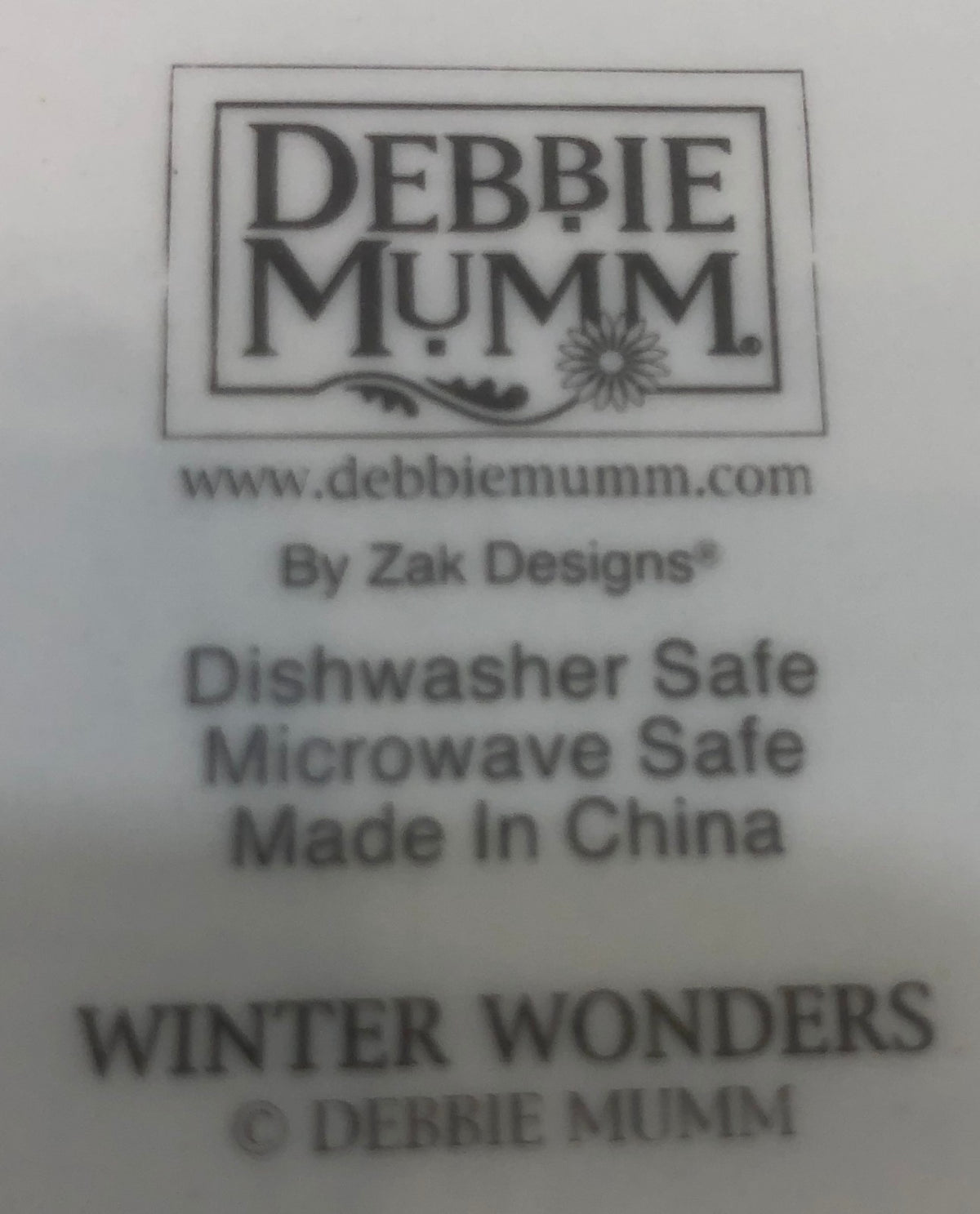 Debbie Mumm Winter Wonders Salad/Dessert Plate Zak Designs Dinnerware Collection