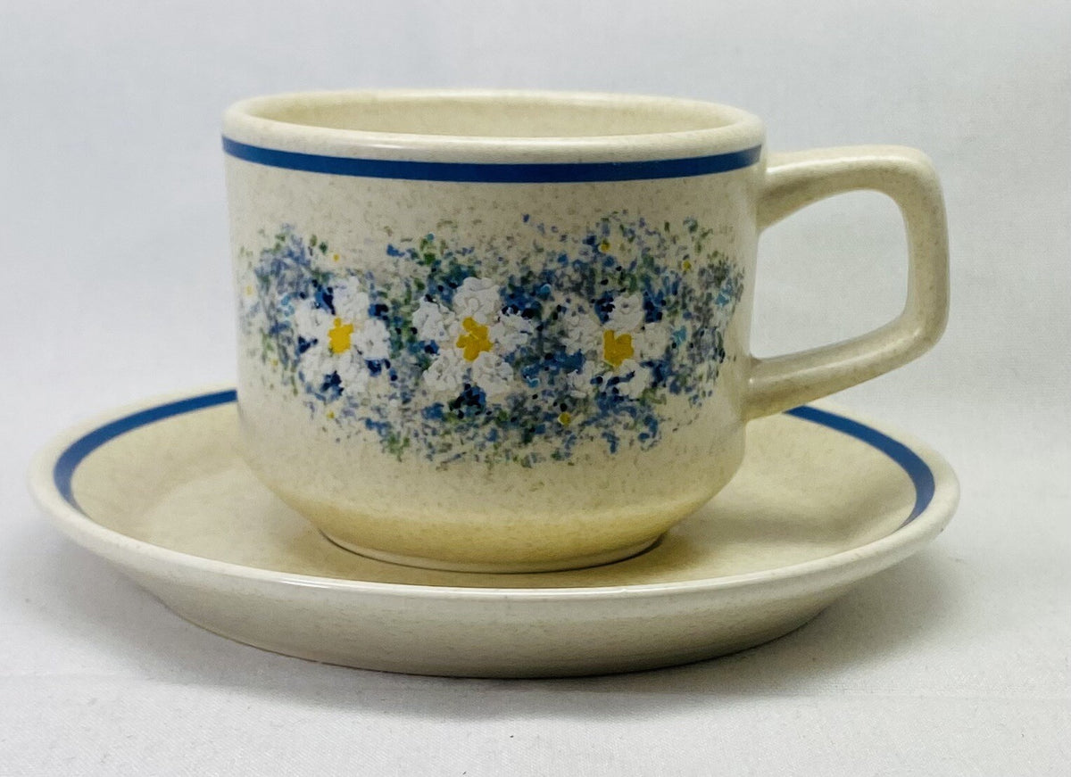 Lenox Temper-ware "DEWDROPS" Coffee Cup Saucer Freezer to Oven To Table 3 1/4"D