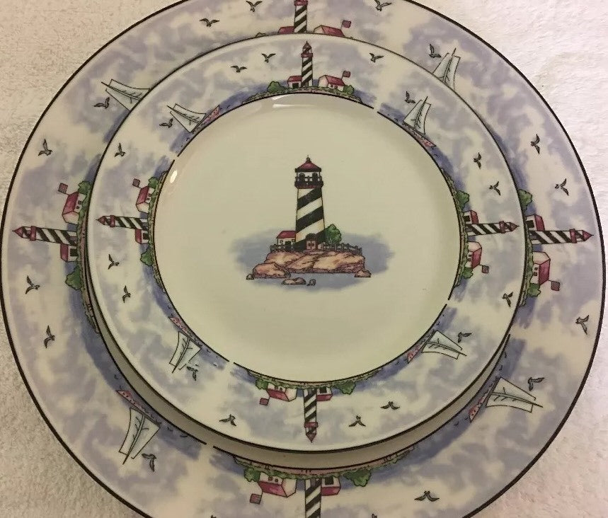 Light House Design 3pc Place Setting Service for 1 Lighthouse