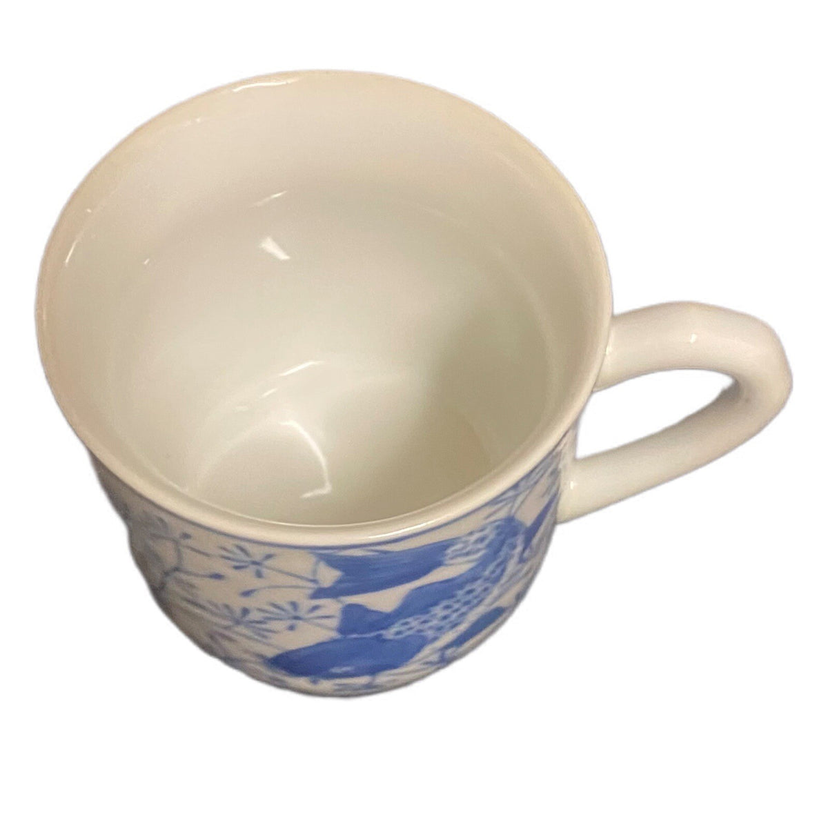 KOI FISH Cup Blue & White Carp Ceramic Coffee Tea Cup