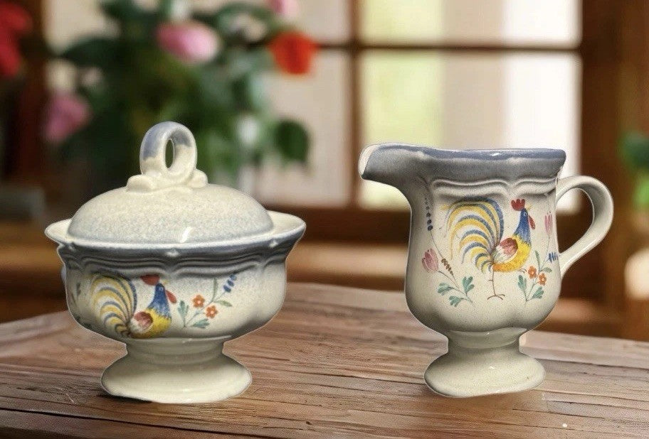 Mikasa Fresh Day Creamer & Sugar Bowl with Lid – Rooster Farmhouse Japan