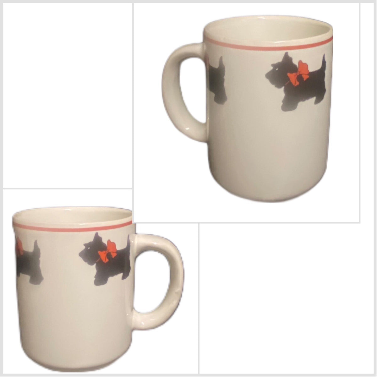 COOK LINE PARIS Mug Scottish Terrier Scottie Dog Puppy Red Bow Coffee Tea Cup