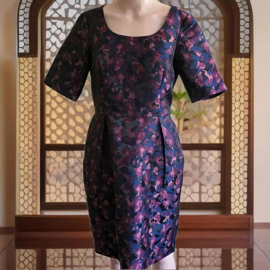 Moonsoon Knee-High Fitted Semi-Formal, Abstract Dress Size 8