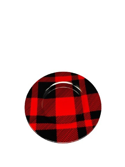 Rare FITZ & FLOYD  Black & Red Plaid Fine Porcelain FF.269 Dinnerware Collection