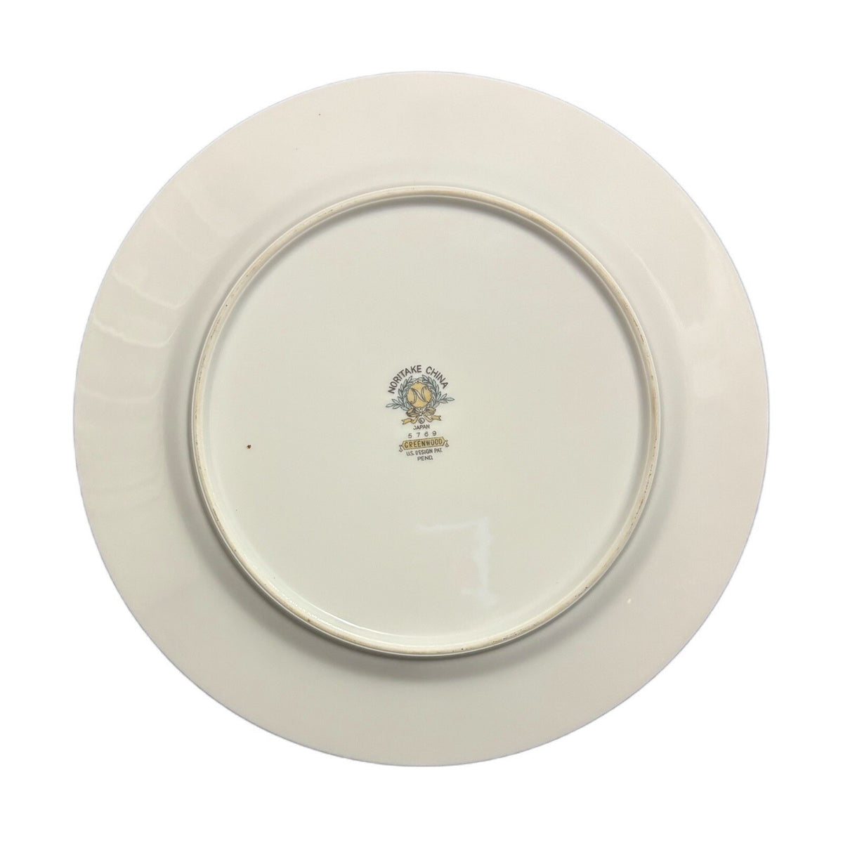 Noritake Greenwood 4-Salad Plates Dessert Dishes # 5769 Leaves Silver Trim Japan