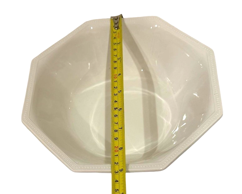 Johnson Brothers Heritage White 9” Serving Bowl Octagonal 3” Deep