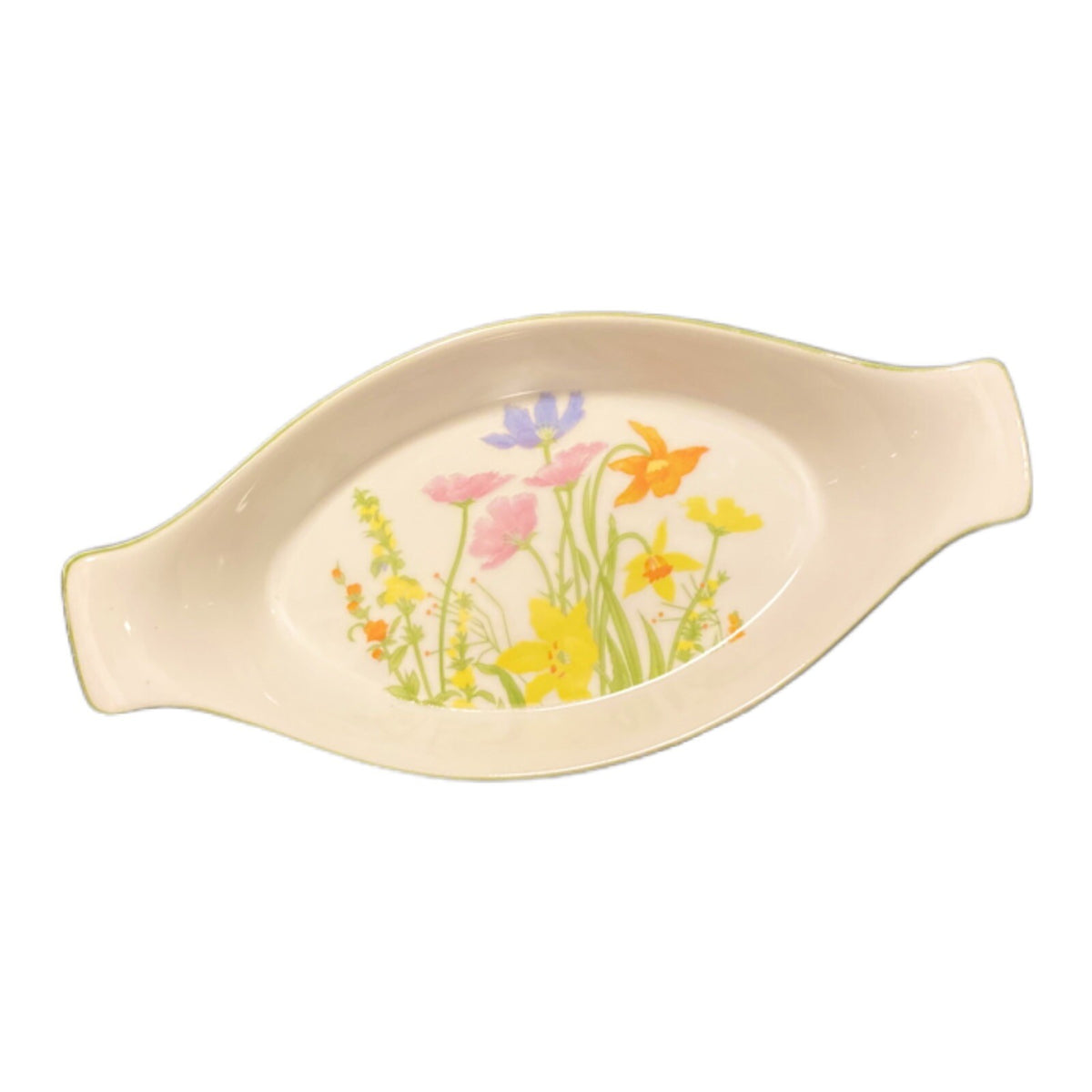 Seymour Manning DAY LILY Set of 4 Baking Dishes Au Gratin Fine China Floral