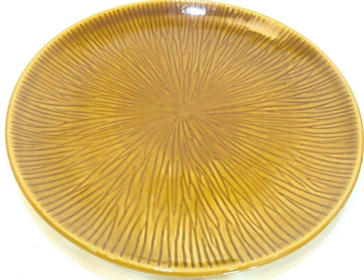 Tabletops Gallery Westwood Set of 3 Dinner Plates Handcrafted Brown Textured