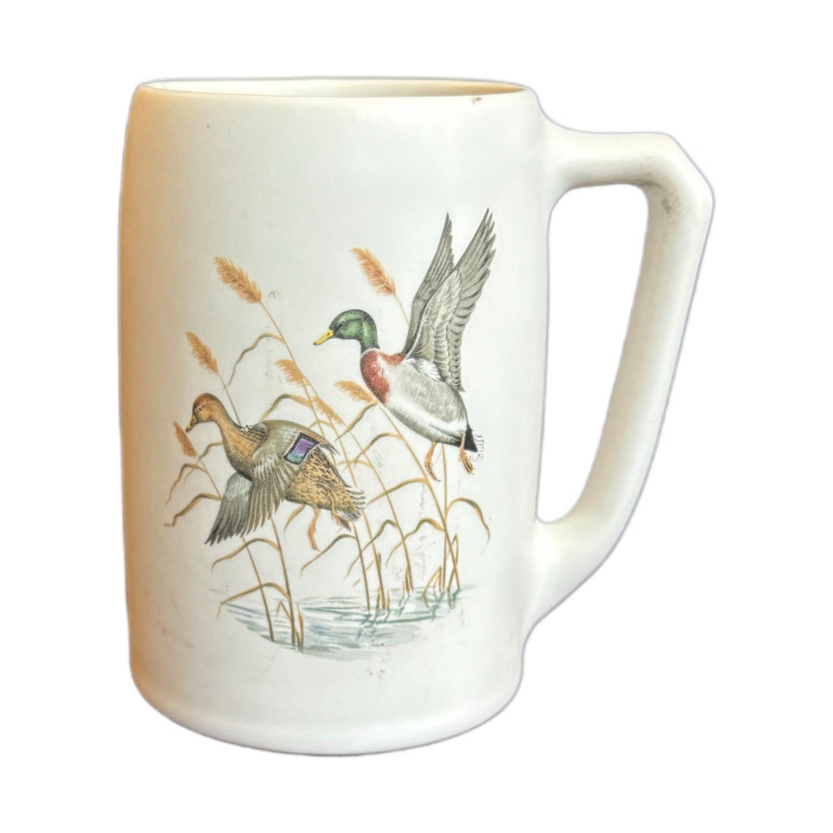 Vintage Mugs 2-Pheasants Quail Dog Hyalyn USA Pottery Ceramic Cups Game Birds