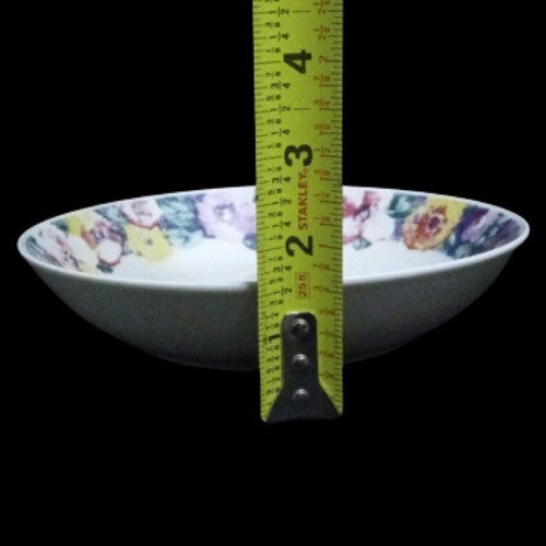 Gibson Designs ROMANCE 3-Coupe Soup Bowls 7 ½”D Ceramic Floral Dinnerware Dish