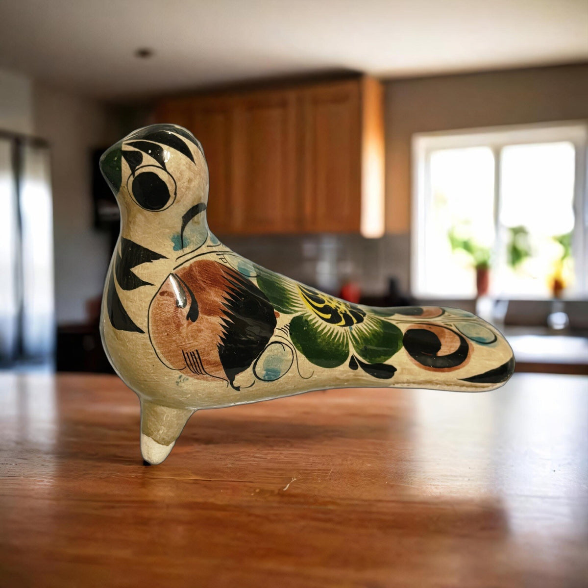 Vintage Tonala Pottery Miniature Bird Figurine Mini Ceramic Mexico Folk Art