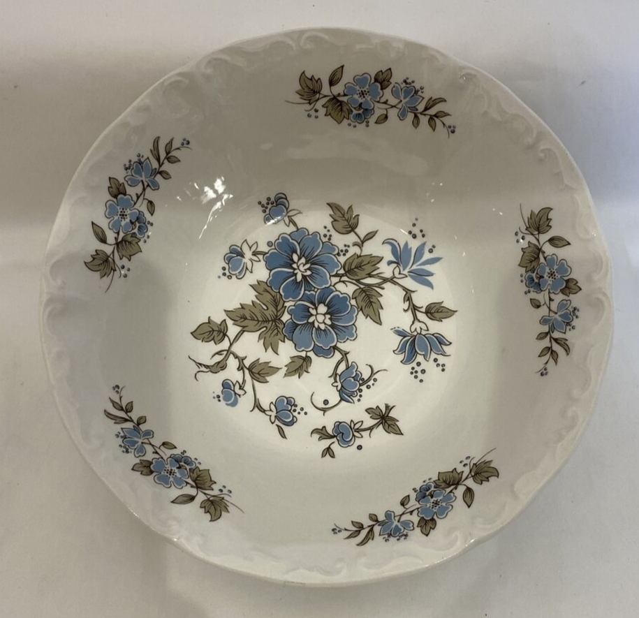 Blossomtime Staffordshire Hand Decorated Ironstone Soup Cereal Bowl England 6.5"