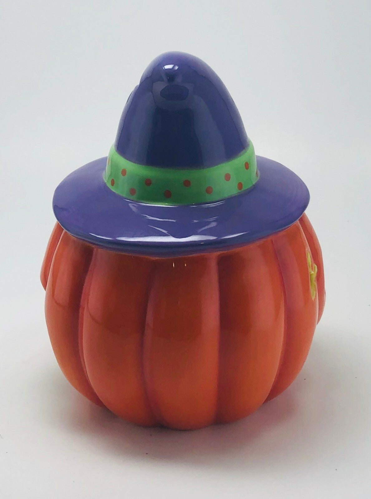 Hallmark Halloween Scented Candle 3D Pumpkin Head with Hat 6.5”H