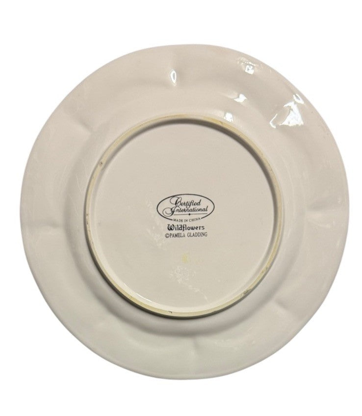 Certified International Pamela Gladding Wildflowers 11.5" Plates Set 2