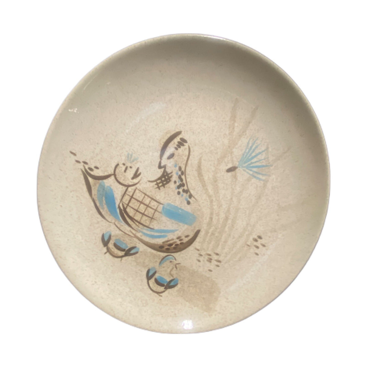 Vintage RED WING Dinner Plates Bob White Quail Stoneware Mid Century 10 3/4”D