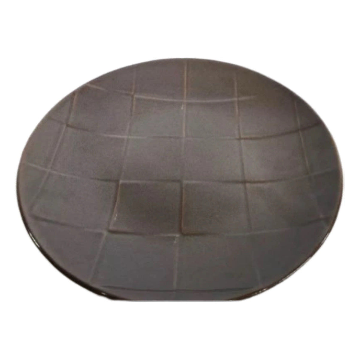 Set of 5 Pier 1 Cubic 11” D Dinner Plates Brown Stoneware Textured Grid Look