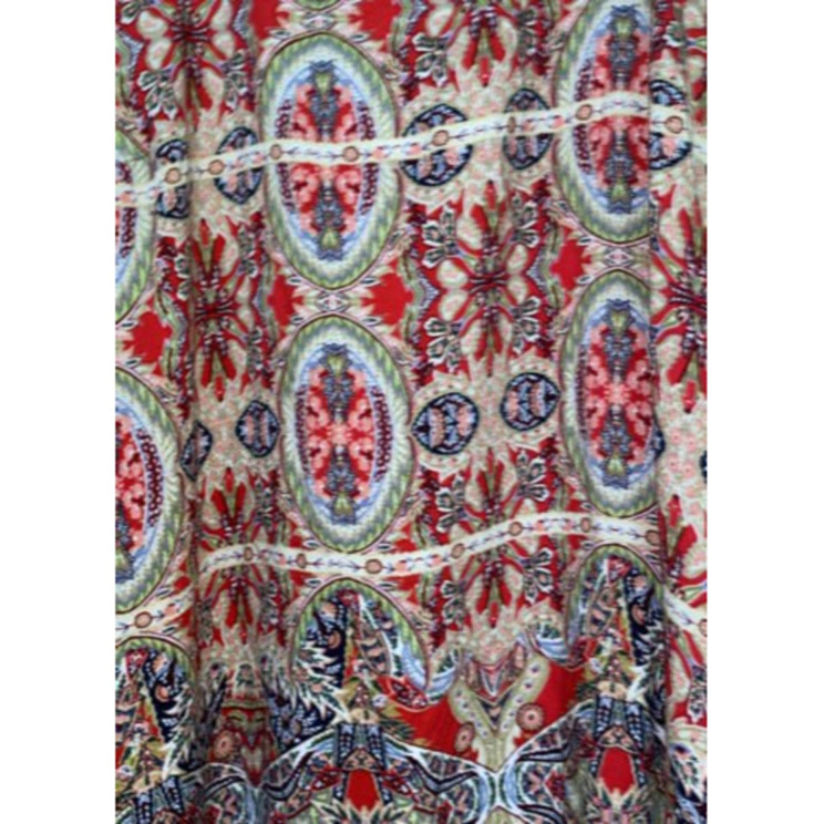 Lulu's Women Tank Top Red Sleeveless Blouse S. Paisley Sleeveless Crew Neck Boho