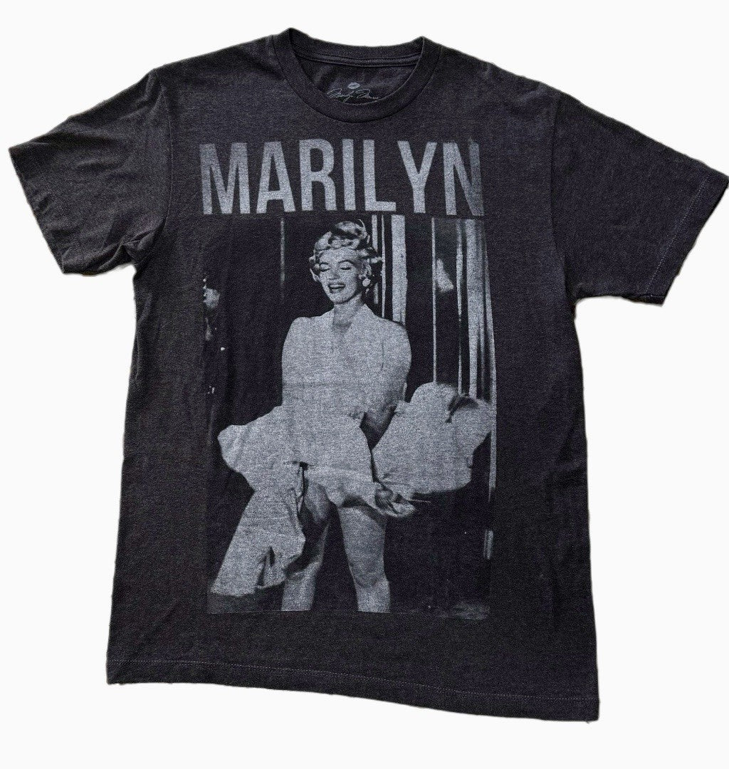 Marilyn Monroe Men’s Md. Graphic Grey T-shirt Short Sleeves Crew Neck