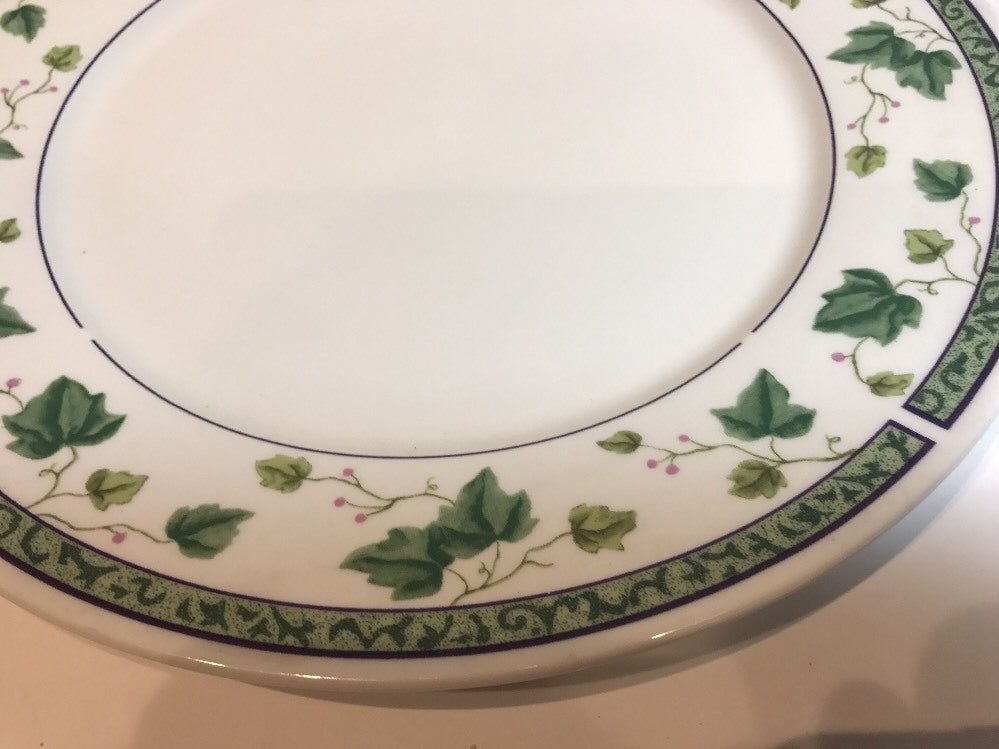 Sango IVY CHARM Chop Plate, Creamer, Sugar Bowl & Lid Service Set 8854 Oven Safe