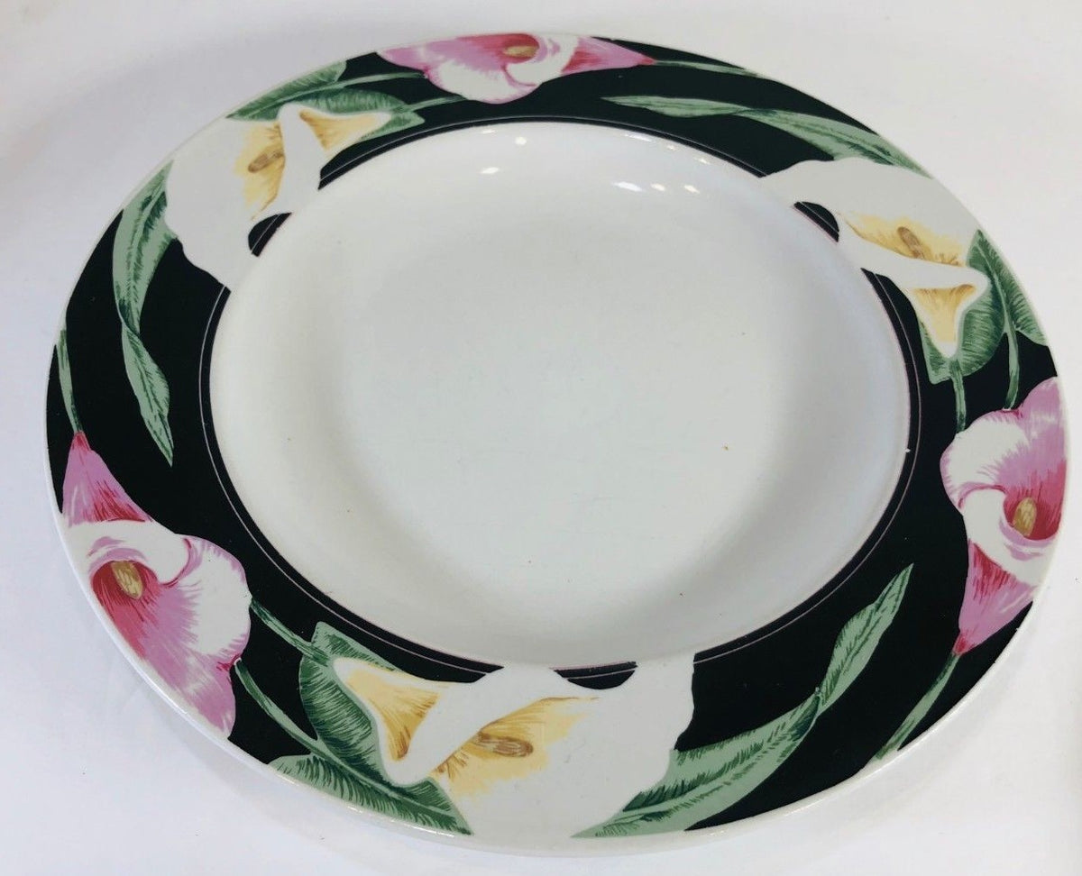 Tienshan Stoneware "CALLA LILIES" Oven to Table Dinnerware Collection # 2232
