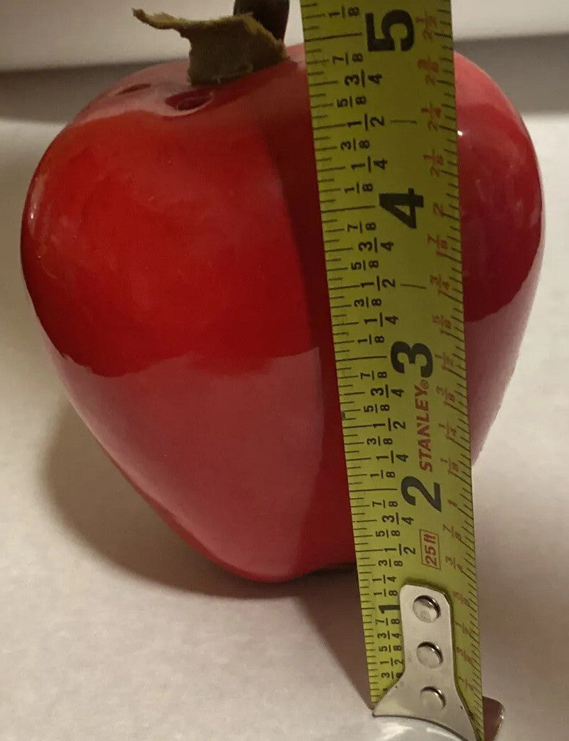Rare Ceramic Potpourri Scent Aromatic Shaker Decorative Vanity Bath Red Apple