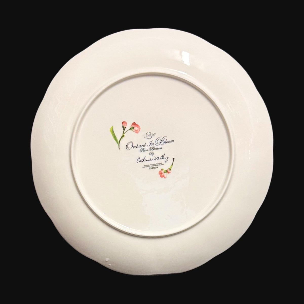 Lenox Plum Blossom Plates Set of 5 – Catherine McClung Orchard in Bloom 11” D