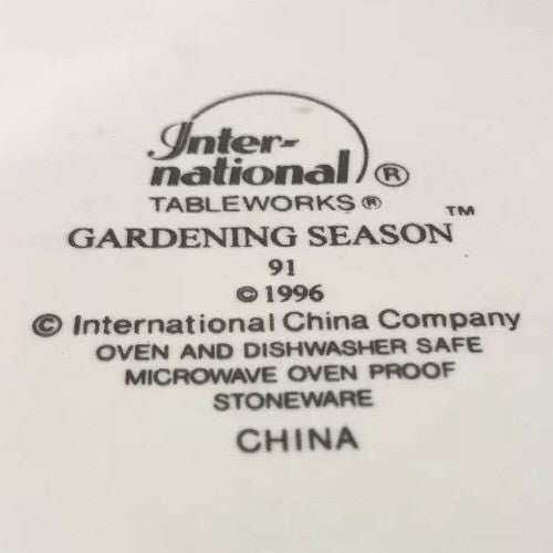 International Tableworks GARDENING SEASON Stoneware Dinnerware Collection