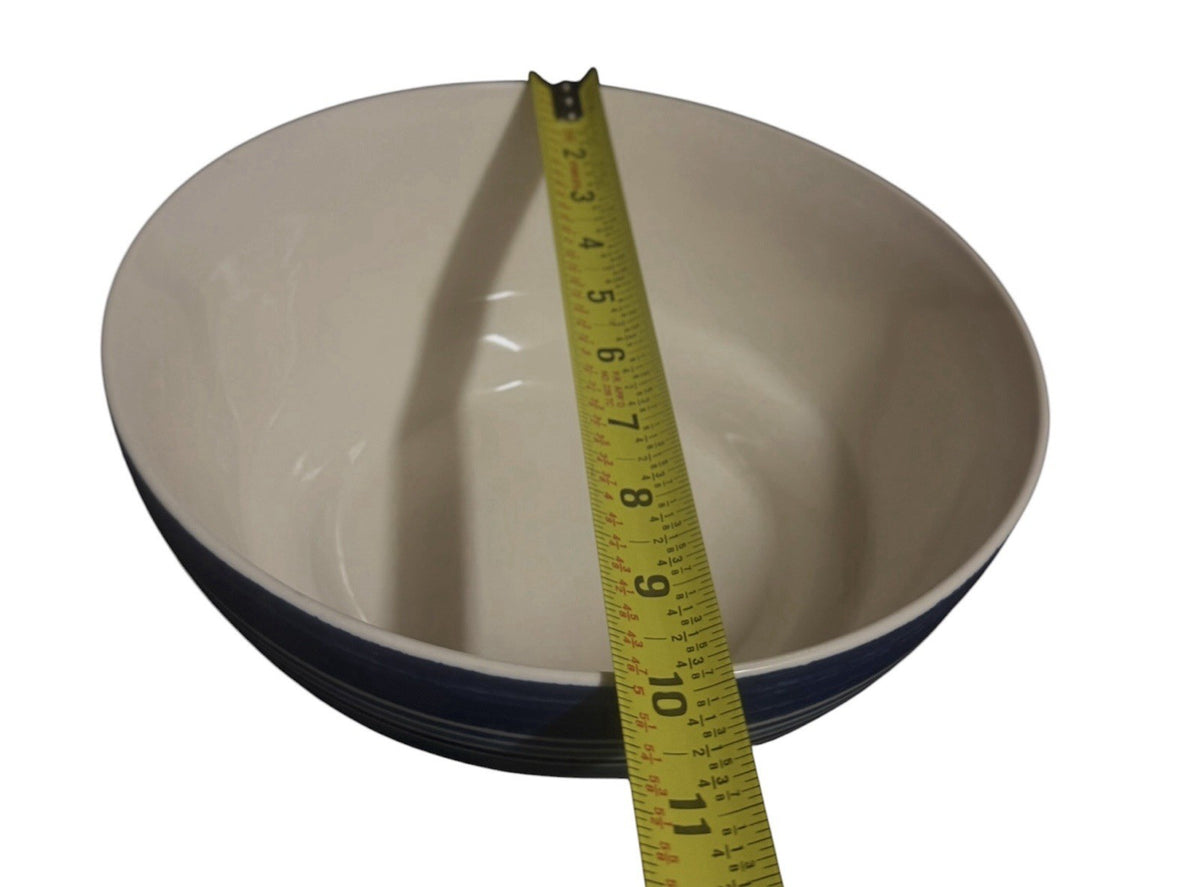 Johnson Brothers Farmhouse Kitchen Blue Stripe Serving Bowl England 10”D