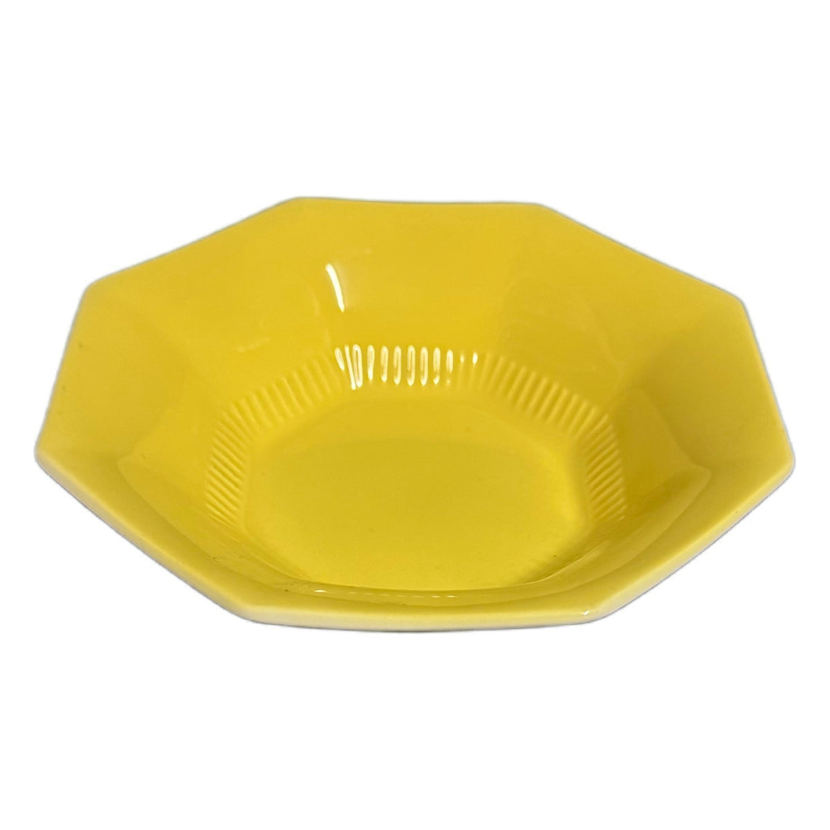 Nikko Daffodil Octagonal Soup Cereal Bowls Set of 4 6 7/8” Yellow Japan