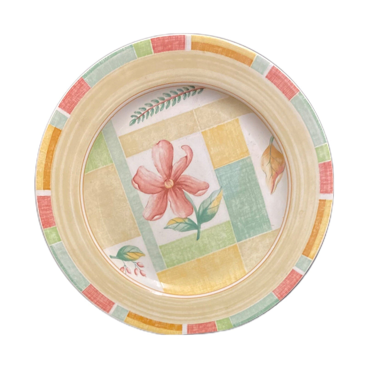 Sango GARDEN CAFE 4-Salad Plates Designed By ERICA FRIEDMAN # 3048 Ceramic Dish