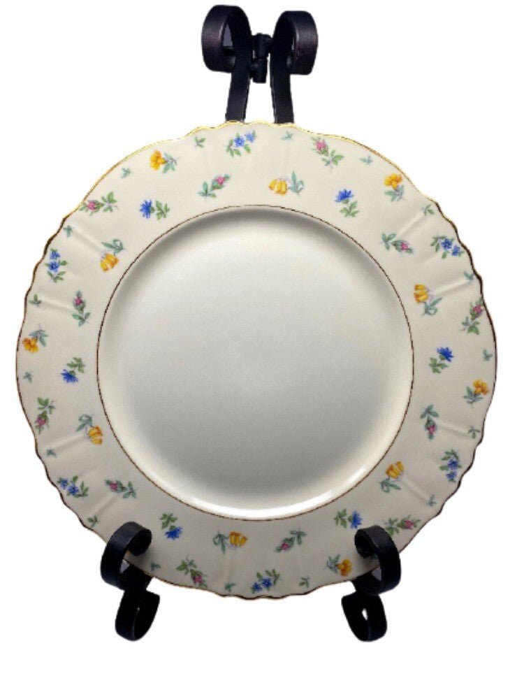 Federal Shape Syracuse Suzanne Dinner Plate Petite Floral Design On Ivory 101/2"