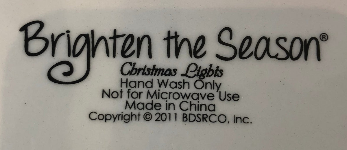 Brighten The Season 2011 Christmas Lights 4 Sq. Plates-Noel Cheers Believe Hope