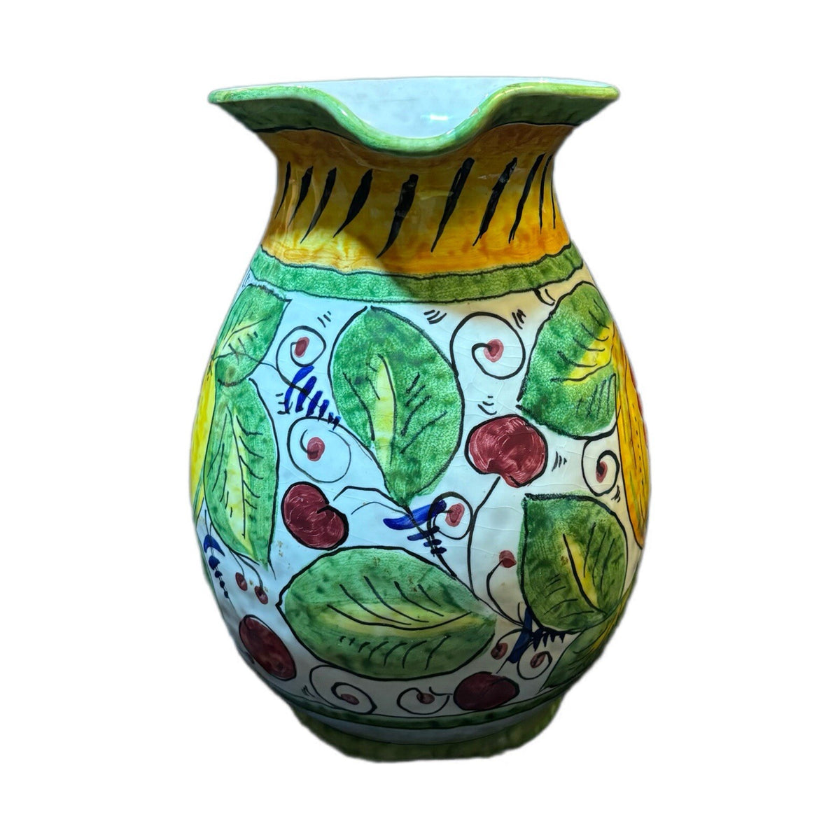 Hand painted Pitcher Dipinto A Mano Ceramic Water Juice Lemonade Cocktail Jug