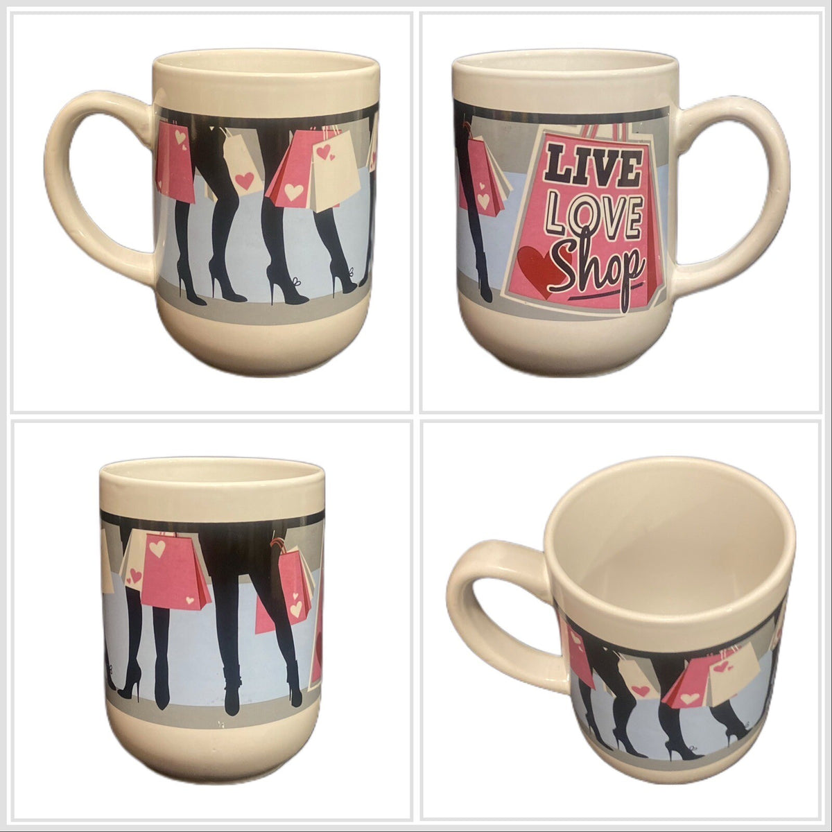 ROYAL NORFOLK Mug LIVE LOVE SHOP Ceramic Tea Cup 14 oz