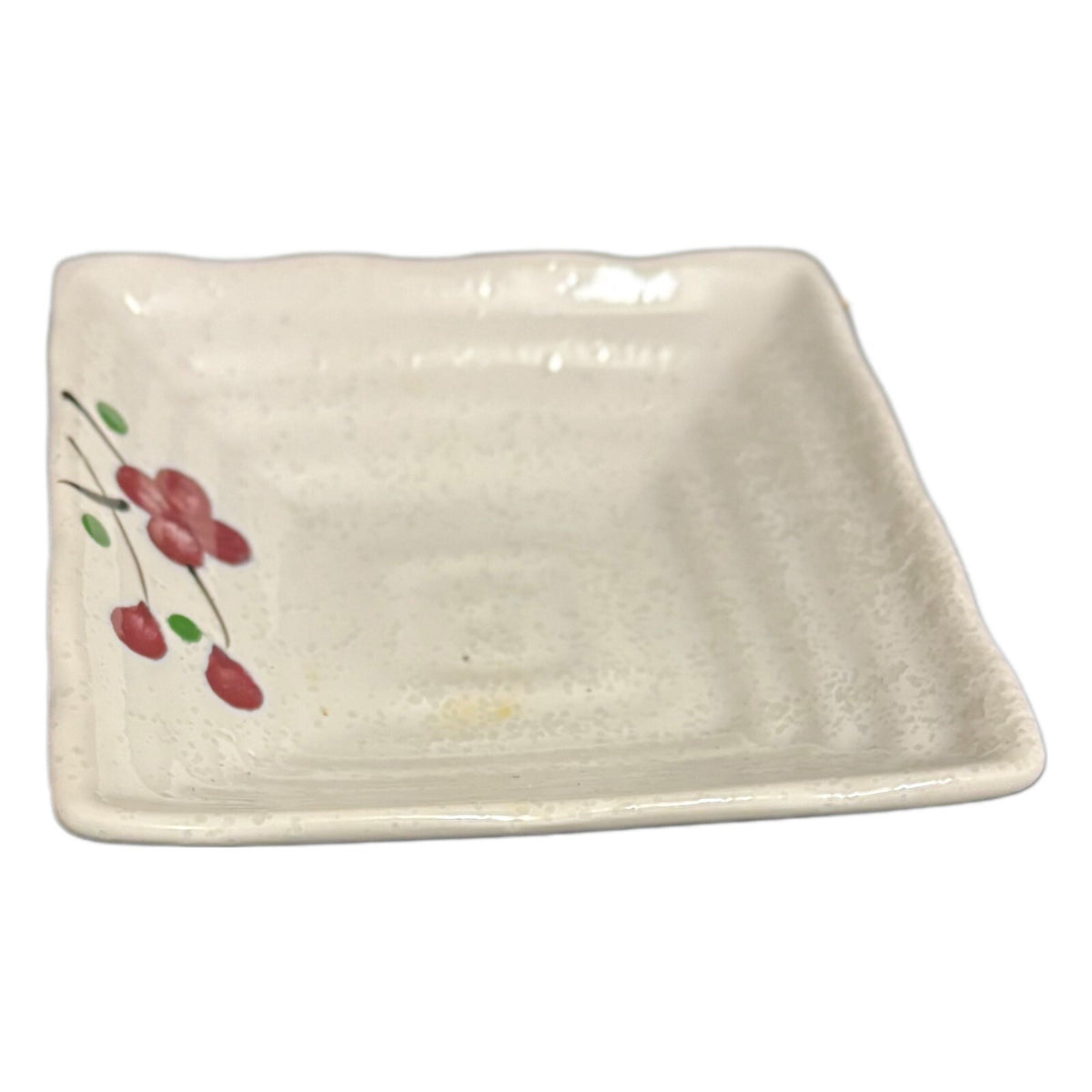 Vintage KoTo 7-Appetizer Red Flower Blossom Ceramic Japanese Condiment Side Dish