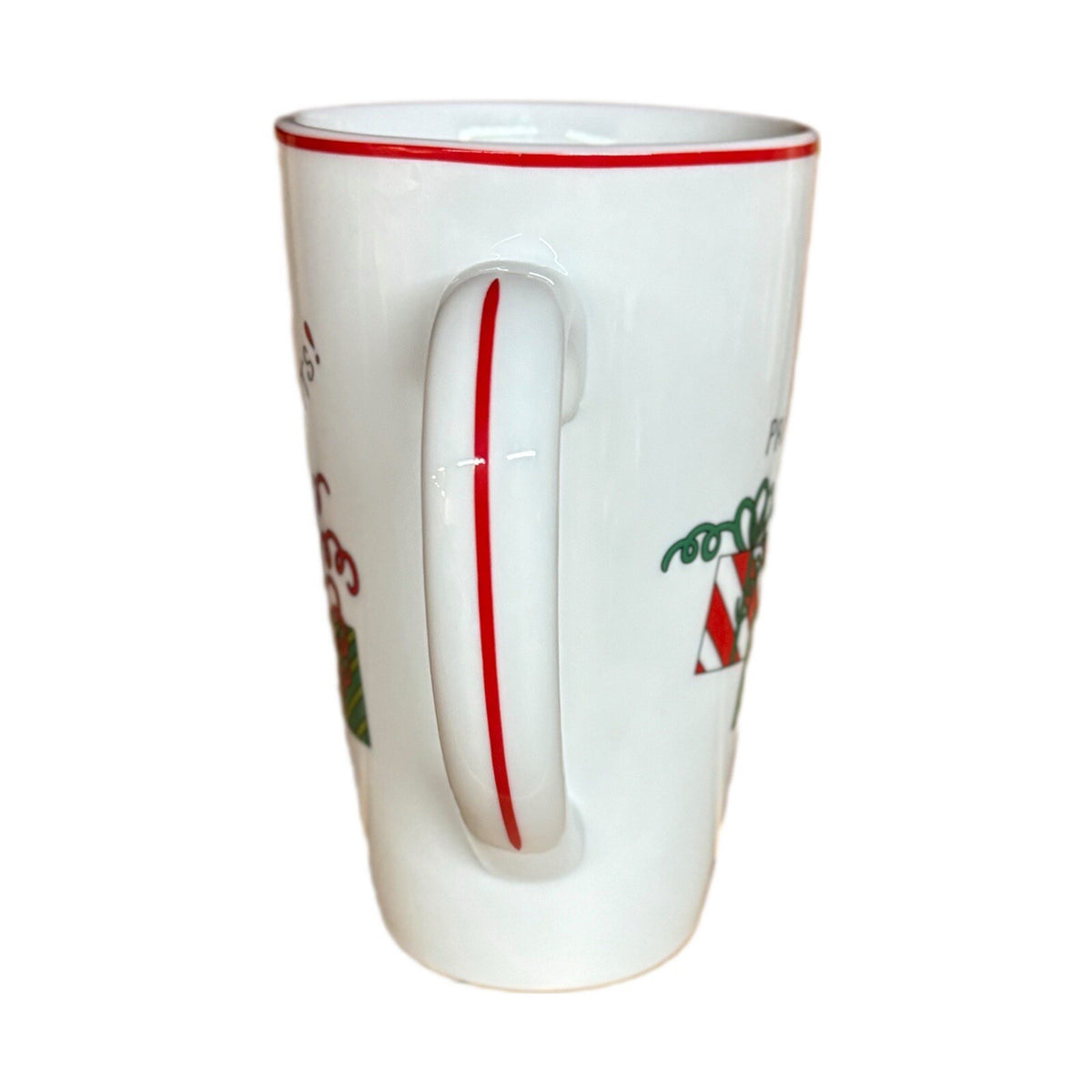 Fitz and Floyd Gourmet Latte Mug HAPPY HOLIDAYS Coffee Tea Christmas Cup 18oz