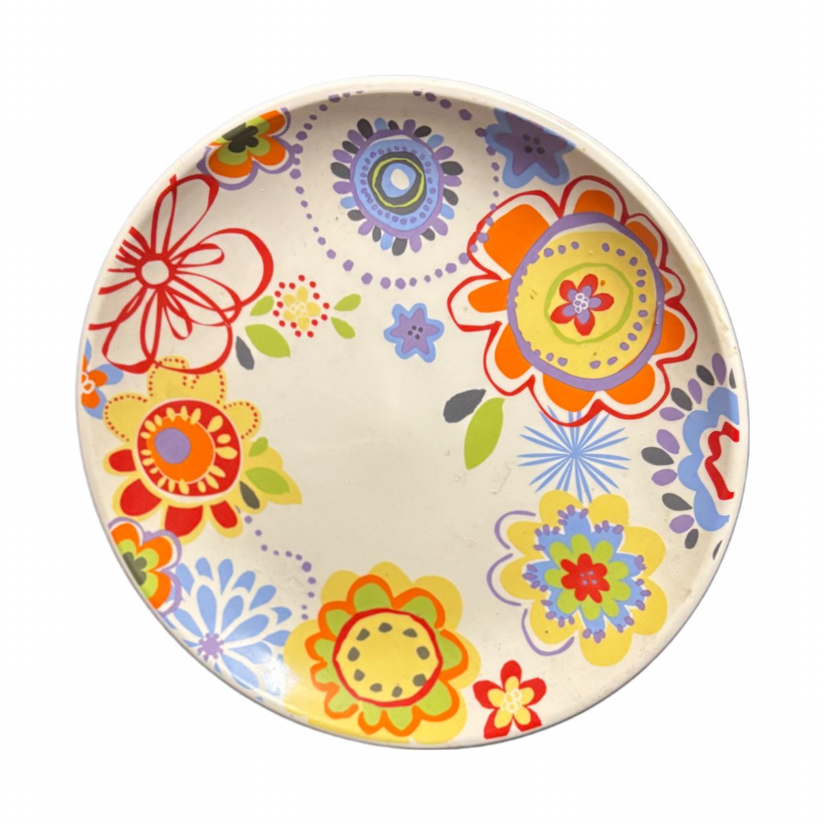 Euro Ceramica FLORAL DELIGHT 4-Salad Plates Flowers Ceramic Rare Dessert Dish
