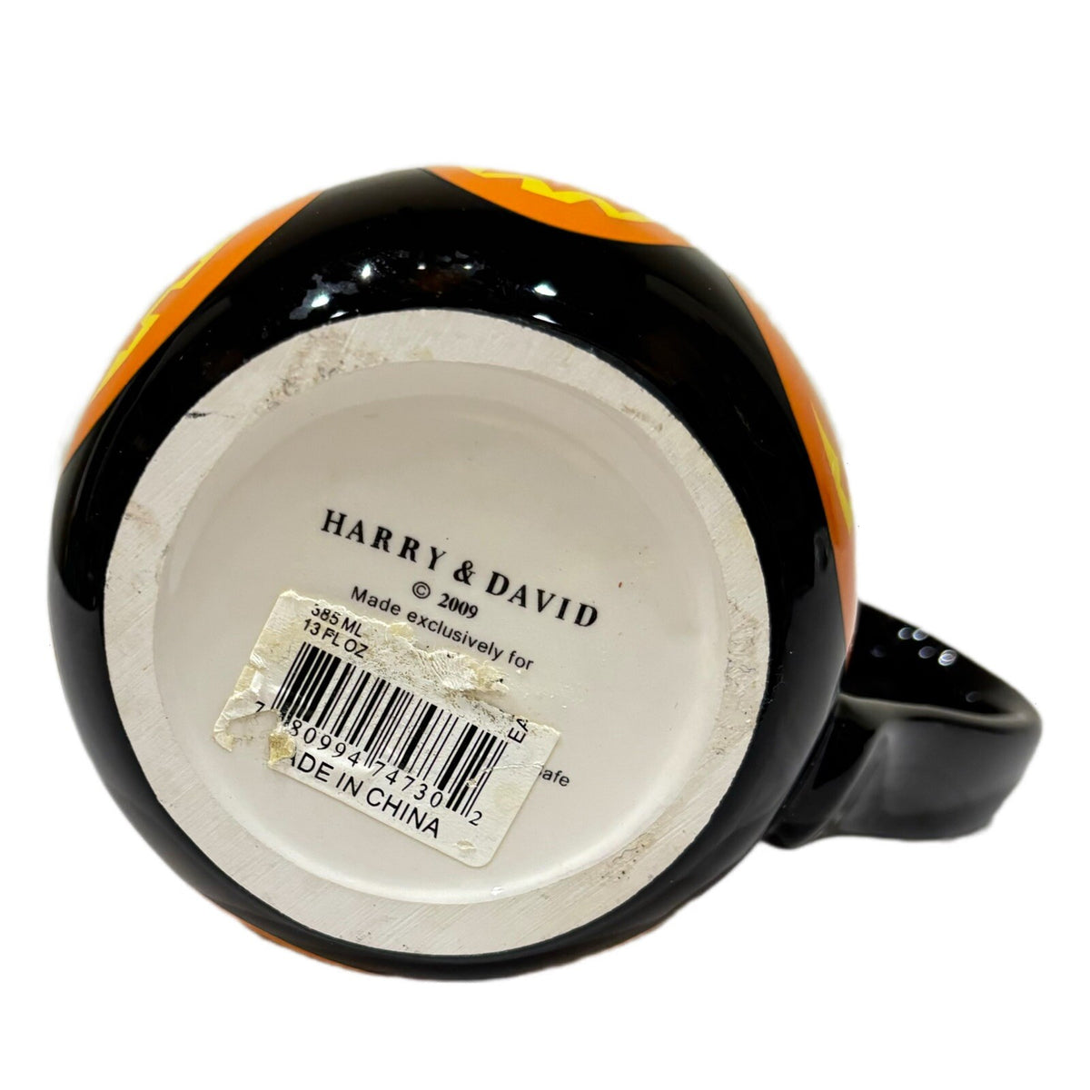 HARRY & DAVID Halloween Mug Pumpkin Jack o' Lantern Ceramic Coffee Tea 2009 Cup