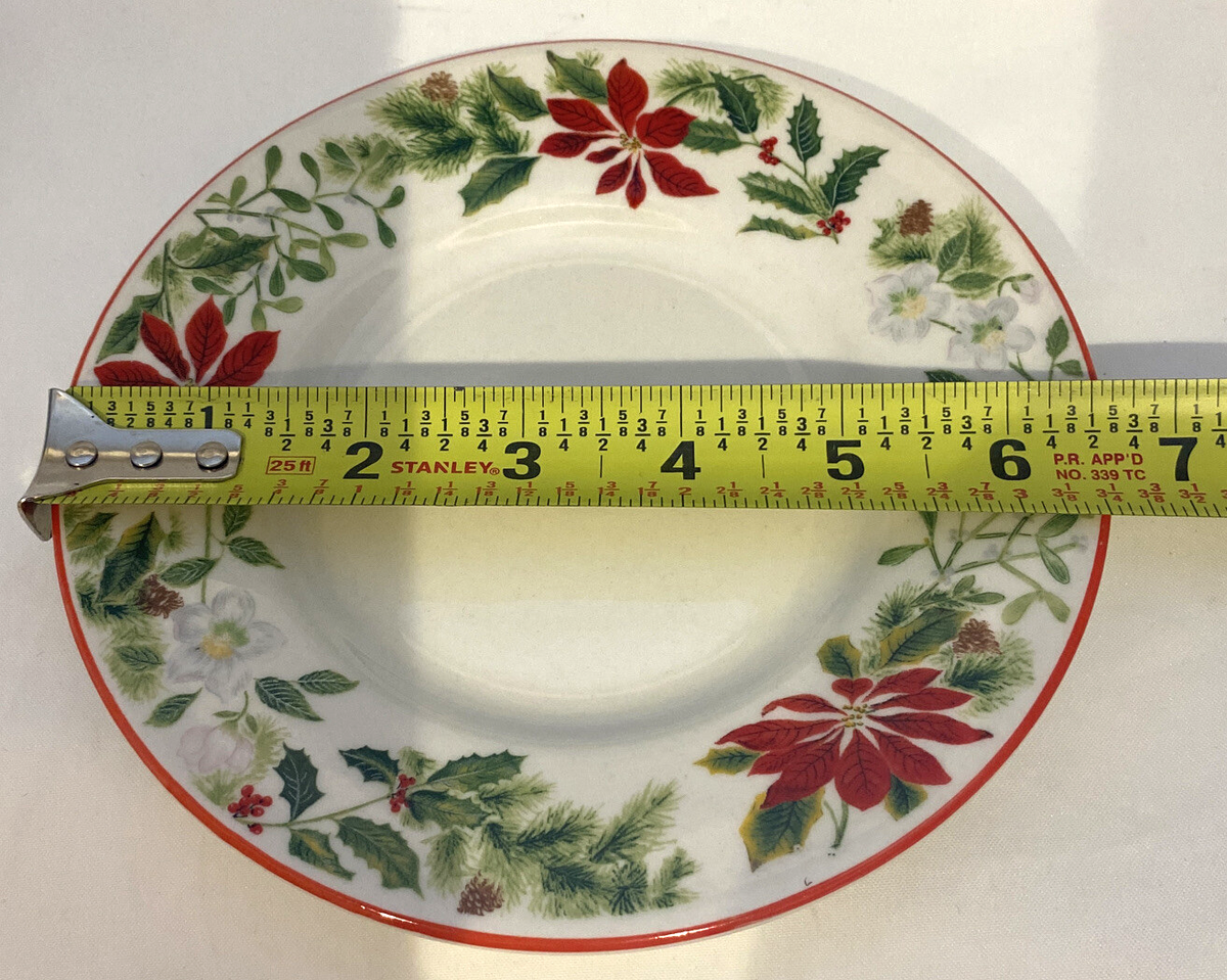 American Atelier Holiday Floral Christmas 16-Piece Stoneware Dinnerware Set